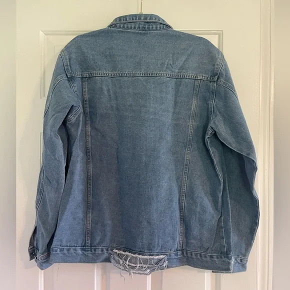 Distressed jean jacket - Picture 2 of 2